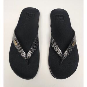 Reef Cushion Court Women's  Flip Flop Black Sassy Sandal Shoes Size US 7